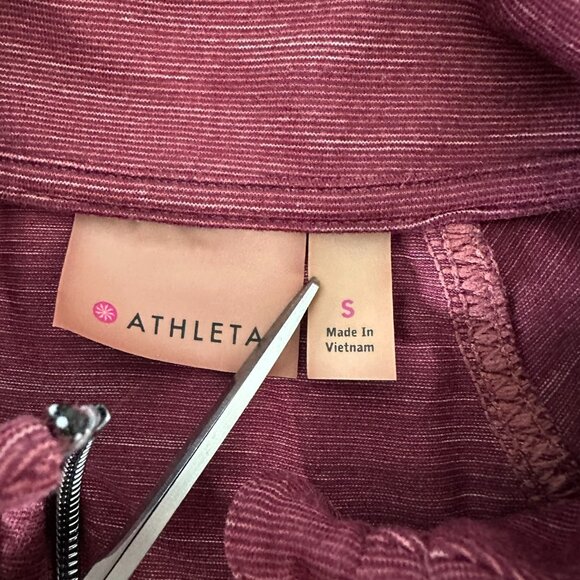 Athleta Striated Hope Jacket Size S Red Running Full zip - Picture 3 of 10